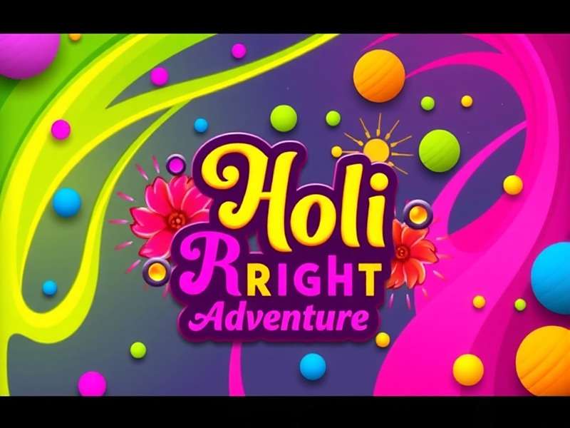 Holi Bright Adventure Main Screen showing colorful Holi celebrations